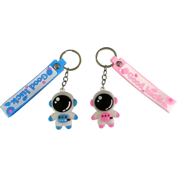 Брелок Космонавт, на силиконовом ремешке, пластиковый, ассорти,Акция!