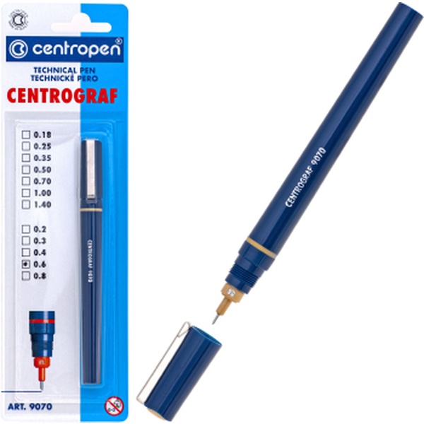 Рапидограф CENTROPEN Centrograf, линия 0.6 мм, уп/блистер Рапидограф CENTROPEN Centrograf, линия 0.6 мм, уп/блистер