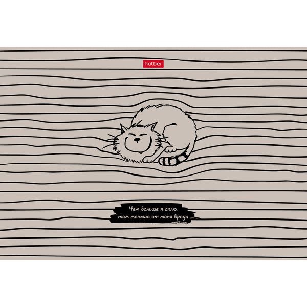 Тетрадь А5, линия, 48 л., на скобе, 70 г/м², мат. лам., выб. лак, Hatber COOL-Cat (акционный товар) Тетрадь А5, линия, 48 л., на скобе, 70 г/м², мат. лам., выб. лак, Hatber COOL-Cat (акционный товар)