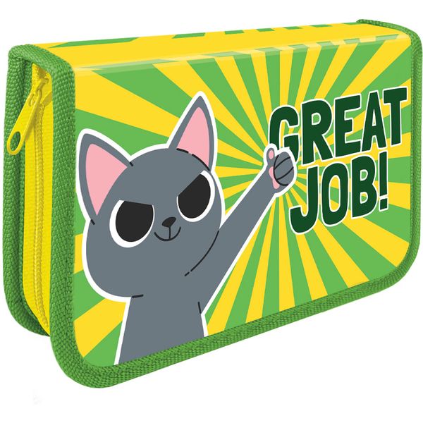 Пенал 1 отд., на молнии, 190*115*30 мм, лам. картон, ПЧЕЛКА Creat job Акция!