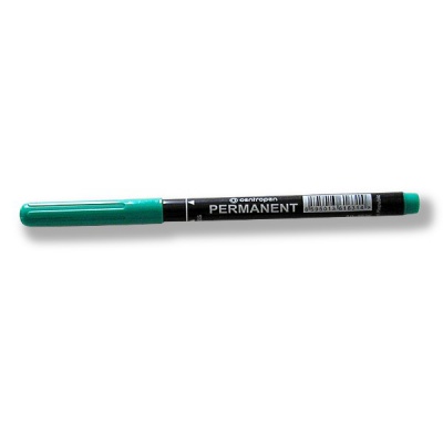 Маркер промышленный CENTROPEN Permanent, зеленый, спирт. осн., пулевидный н-к, 1.0 мм, эргогрип