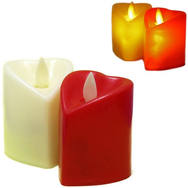 Свеча LED "Сердце", h=7 см, с батарейками, теплый свет