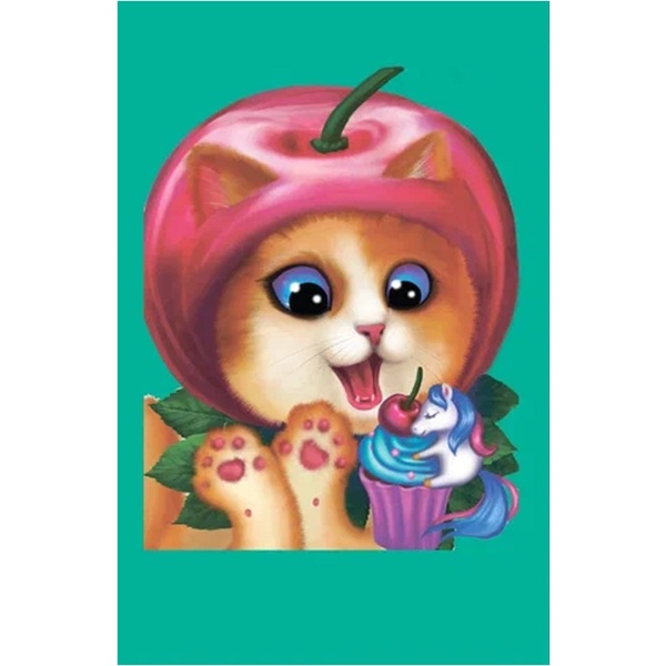 Блокнот на скобе А7, 40 л., клетка, 60 г/м2, CENTRUM Кот-Вишня   Акция!