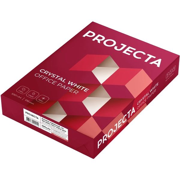 Бумага PROJECTA Ultra (красная уп.) А4, 500 л., 81 г/м2, белизна СIE 162%, класс А Бумага PROJECTA Ultra (красная уп.) А4, 500 л., 81 г/м2, белизна СIE 162%, класс А