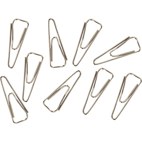 Скрепки 25 мм, никелированные, треугольные, 100 шт., к/к, deVENTE