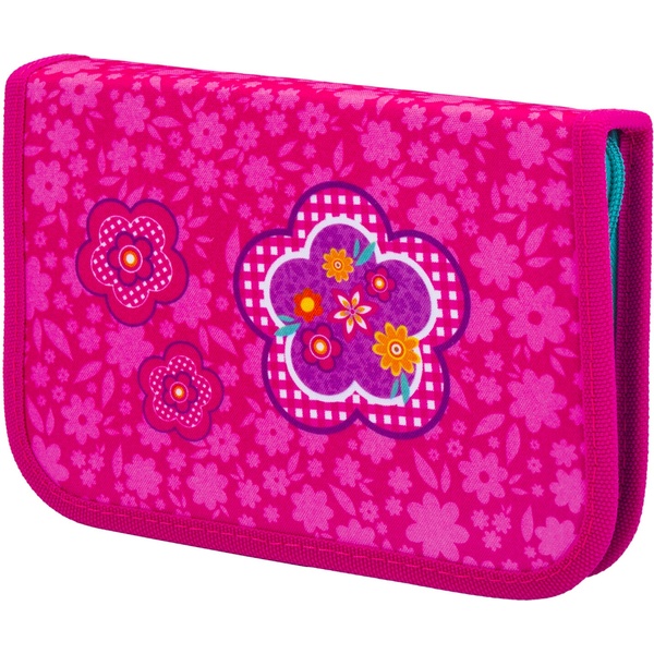 Пенал 1 отд., на молнии, 200*140*40 мм, текстиль, откидная планка, Tiger Family Spring Time