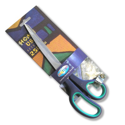 Ножницы 250 мм, эргономичные, прорезин. кольца, черно-бирюзовые, CENTRUM Home Use