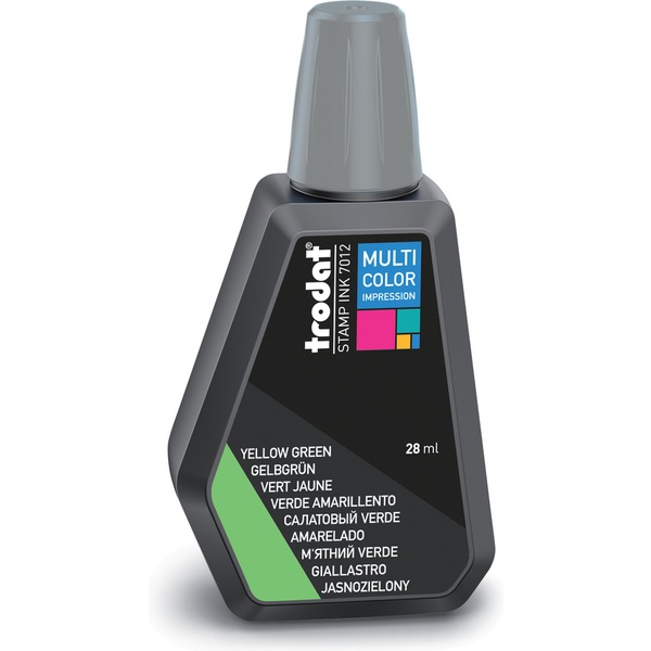 Краска штемпельная TRODAT Multi Color, 28 мл, на водной основе, салатовая