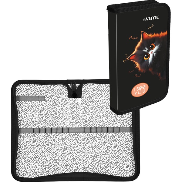 Пенал 1 отд., на молнии, 205*120*25 мм, металлизир. картон, конгрев, deVENTE I See You 
