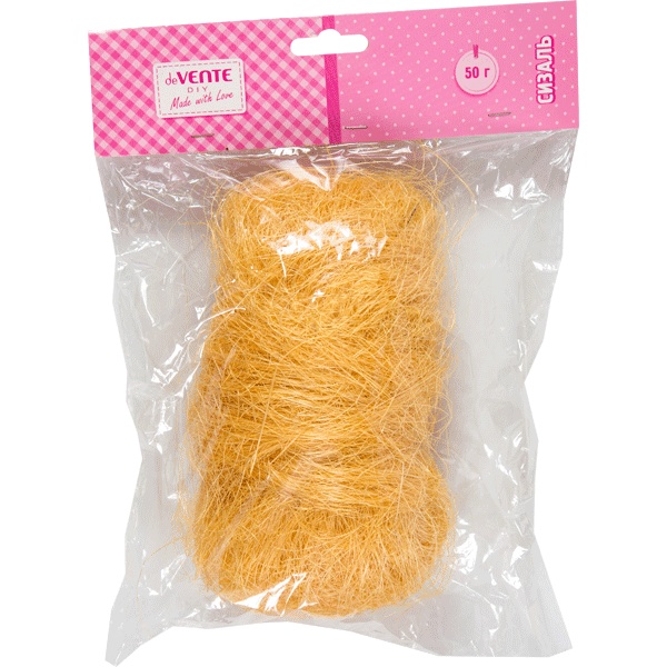 Волокно сизалевое натуральное deVENTE,  50 г, бежевое, в п/п