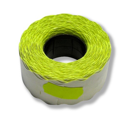 Этикет-лента ВОЛНА, 26*12 мм, 800 шт., желтая