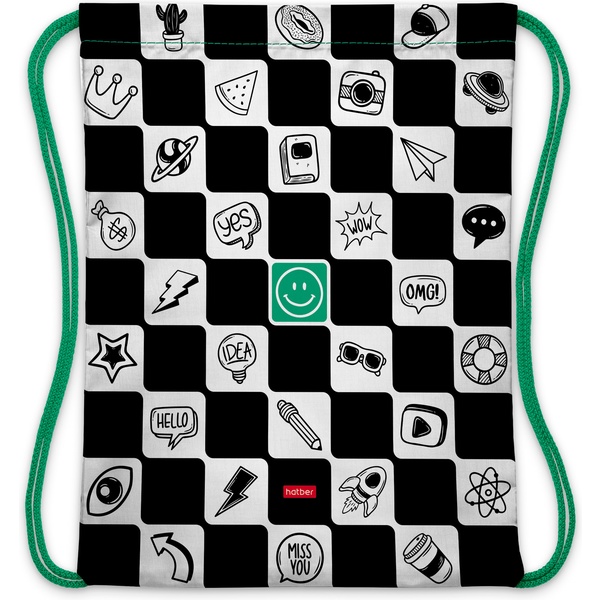 Сумка для сменной обуви Hatber Смайлики, 42*33 см (акционный товар)