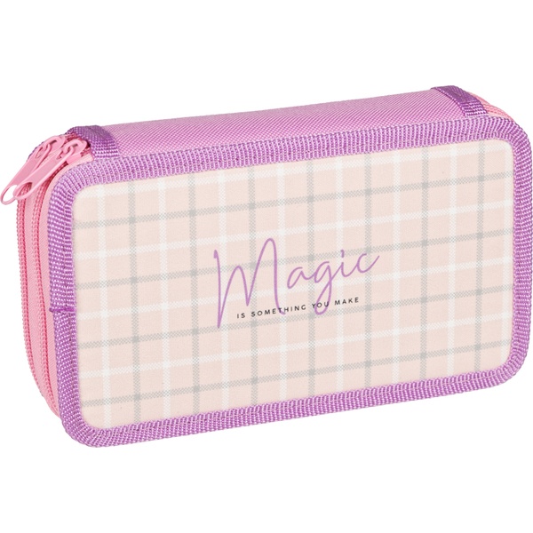 Пенал 2 отд., на молнии, 190*110*38 мм, текстиль, ArtSpace Шотландка