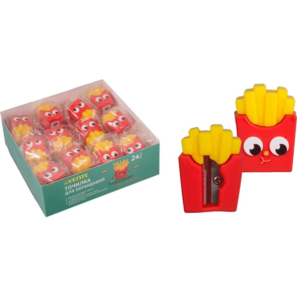 Точилка пластиковая, 1 отв., soft touch, deVENTE Chips