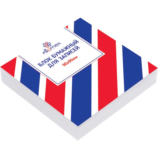 Бумага для заметок, 9*9 см, 100 л., на склейке, 65 г/м², белая (95%), Attomex