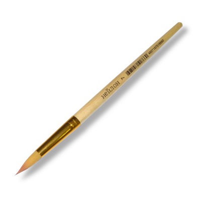 Кисть синтетика, №7, круглая, деревянная ручка, натур., J.Otten ЭКО