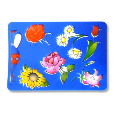 Трафарет-раскраска ЦВЕТЫ Акция!