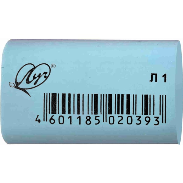 Ластик ЛУЧ Л1, TPR, прямоугольный, 35*22*10, пастельный, голубой