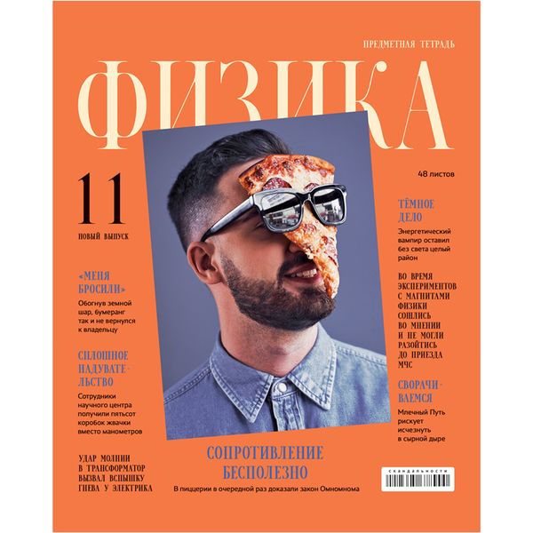 Тетрадь предметная 48 л., клетка, 65 г/м², лам. глянцевая, с/углы, BG Скандальности_Физика
