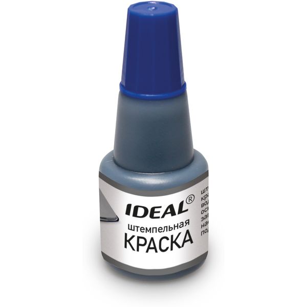 Краска штемпельная IDEAL, 24 мл, на водной основе, синяя