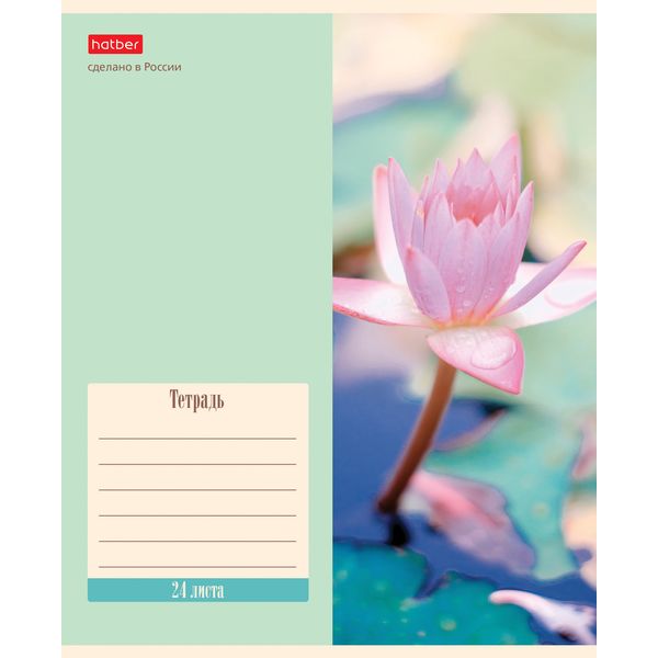 Тетрадь 24 л., линия, 65 г/м², обл. мел. картон, Hatber Flowers_5 дизайнов Тетрадь 24 л., линия, 65 г/м², обл. мел. картон, Hatber Flowers_5 дизайнов