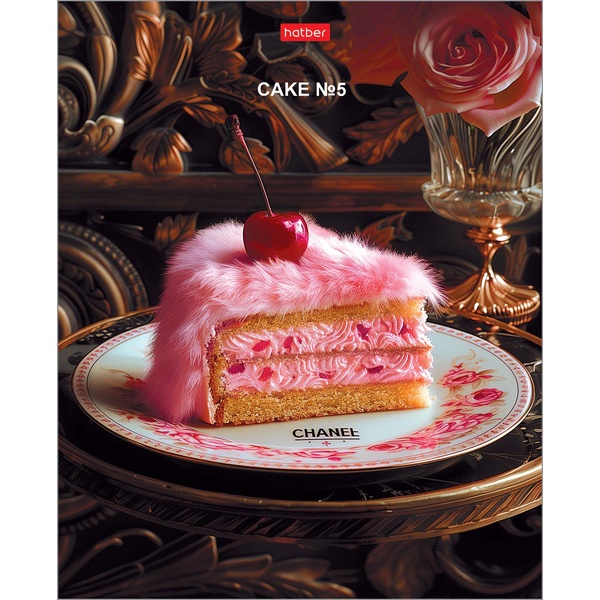 Тетрадь А5, клетка, 96 л., на гребне, 65 г/м², глянц. лам., Hatber Brand Food_2 дизайна