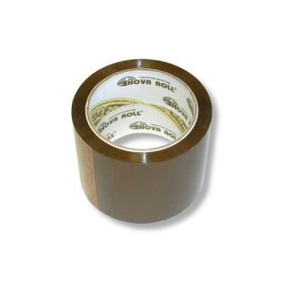 Лента клейкая упаковочная 75 мм * 66 м, BOPP 43 мкм, коричневая, Nova Roll 204