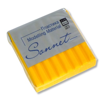 Пластика (полимерная глина) СОНЕТ, запекаемая, 56 г, лимонная Акция!
