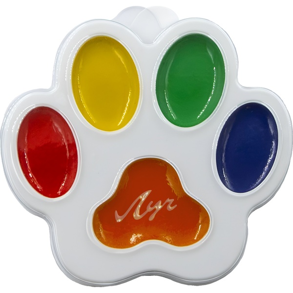 Акварель медовая 5 цветов ЛУЧ Кроха. Лапка, коррекс, без кисти (3+)