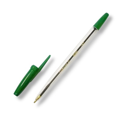 Ручка шариковая зеленая, 1.0 мм, прозр. корпус, CORVINA 51 Classic