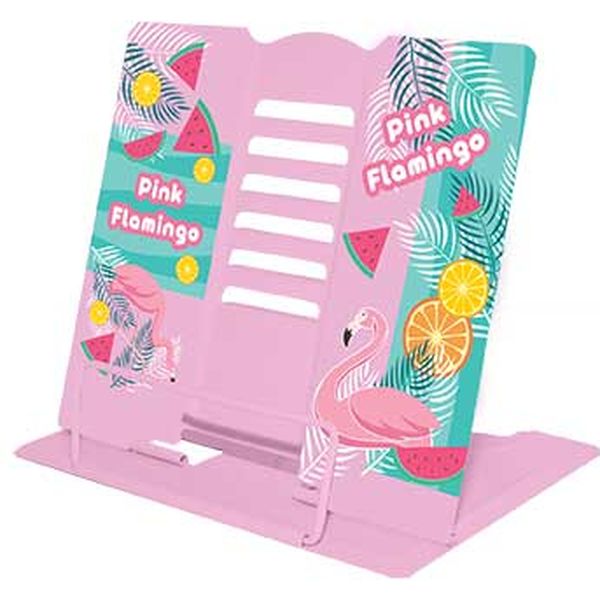 Подставка для книг металлическая ПЧЕЛКА Pink Flamingo, 240*230 мм, с рисунком Подставка для книг металлическая ПЧЕЛКА Pink Flamingo, 240*230 мм, с рисунком