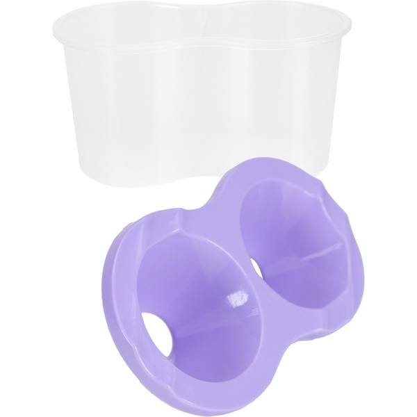 Стакан-непроливайка двойной, прозр. емкость, цв. крышка, Prof-Press Прованс_4 дизайна