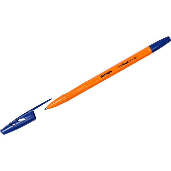 Ручка шариковая синяя, 0.7 мм, рифл. упор, BERLINGO Tribase Orange Ручка шариковая синяя, 0.7 мм, рифл. упор, BERLINGO Tribase Orange