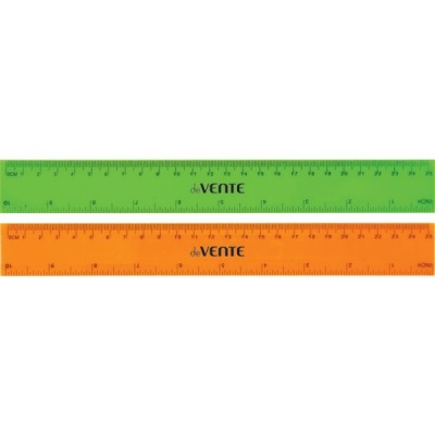 Линейка 25 см, пластиковая, непрозрачная, ассорти неон, deVENTE Линейка 25 см, пластиковая, непрозрачная, ассорти неон, deVENTE