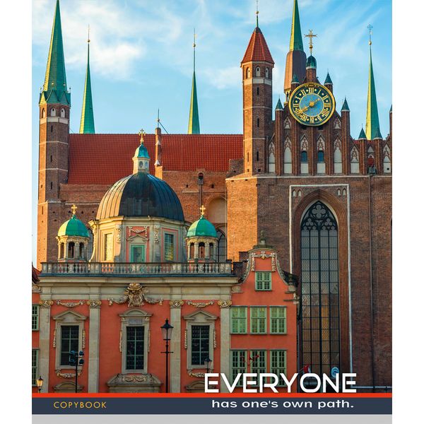 Тетрадь А5, клетка, 96 л., на скобе, 60 г/м², мел. картон, Prof-Press Жемчужины архитектуры_4 дизайн