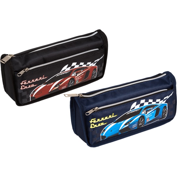 Пенал 1 отд., на молнии, 210*85*70 мм, полиэстер, наруж. карман, deVENTE Ferrari_2 дизайна 