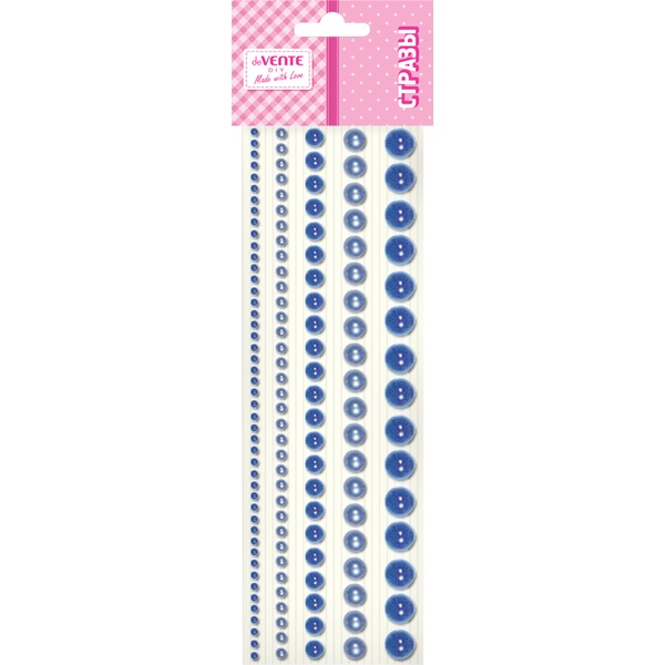 Стразы самоклеящиеся, 115 шт., круглые, 5 р-ров, цв.: оттенки топаза, deVENTE DIY Pearls
