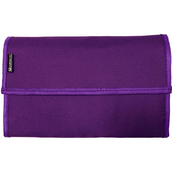 Пенал для скетчмаркеров LAMARK_Фиолетовый, на 24 предмета, текстиль, на липучке, карман снаружи   Акция!
