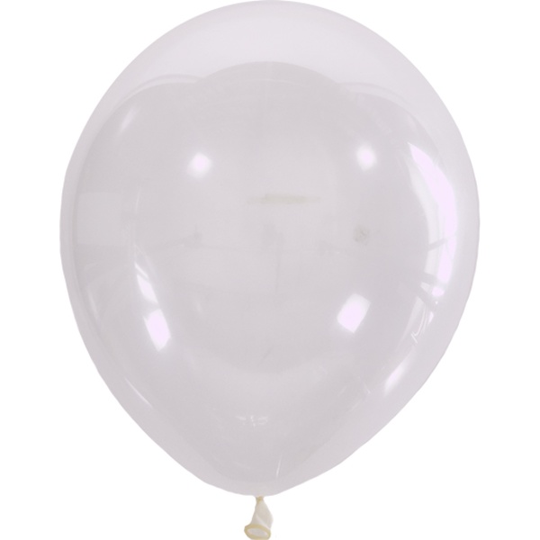 Шары воздушные однотонные, Ø30 см, латекс, ДЕКОРАТОР TRANSPARENT_Белый (100 шт.)  Акция!