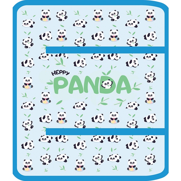 Папка для труда А4, на молнии (с 3-х сторон), PP, прозр., цв. отк. планка, ПЧЕЛКА Panda