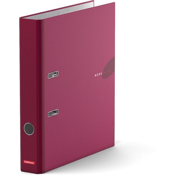 Папка–регистратор А4, 50 мм/350 л., лам. бумага "вафля", бордовая, ErichKrause Work inside Акция!