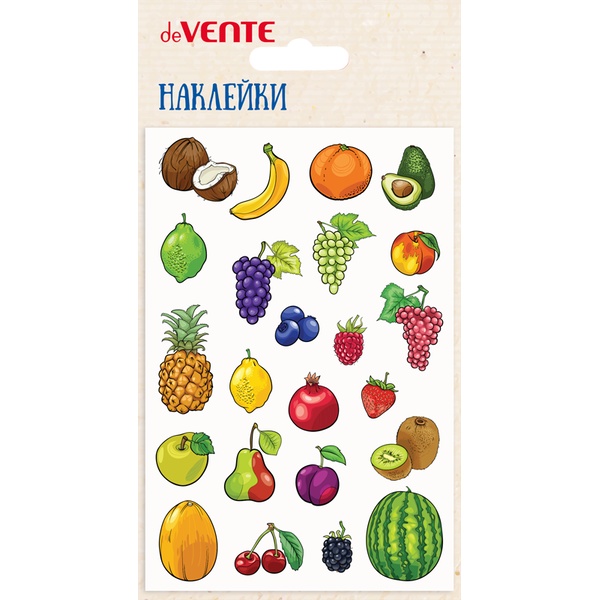 Паф-стикеры (объемные) deVENTE Fruits, мягкие, карточка 100*150 мм Паф-стикеры (объемные) deVENTE Fruits, мягкие, карточка 100*150 мм