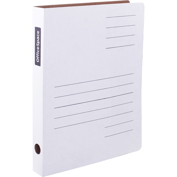 Папка-скоросшиватель Дело №, А4, микрогофрокартон, корешок 30 мм (+/- 300 л.), белая, OfficeSpace