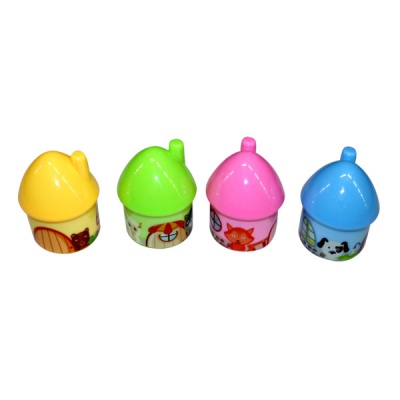 Точилка пластиковая, 2 отв. (Ø8 и Ø11 мм), контейнер, Schreiber Домик_4 дизайна