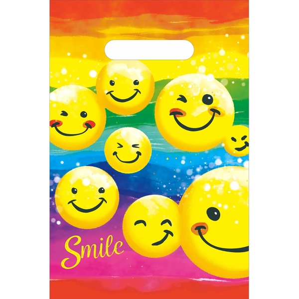 Пакет с вырубной ручкой, 30*20 см, полиэтилен 30 мкм, Смешинки