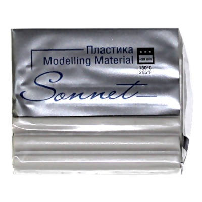Пластика (полимерная глина) СОНЕТ, запекаемая, 56 г, серая светлая Акция!
