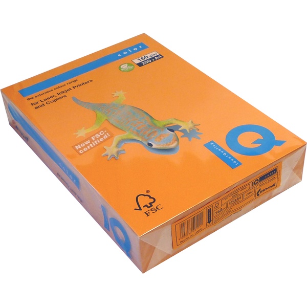 Бумага цветная А4/160/250 л., оранжевая, IQ Color Intensive (нарушена целостность упаковки) УЦЕНКА Бумага цветная А4/160/250 л., оранжевая, IQ Color Intensive (нарушена целостность упаковки) УЦЕНКА