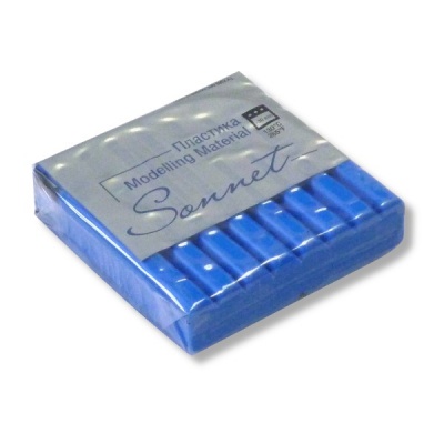 Пластика (полимерная глина) СОНЕТ, запекаемая, 56 г, синяя Акция!