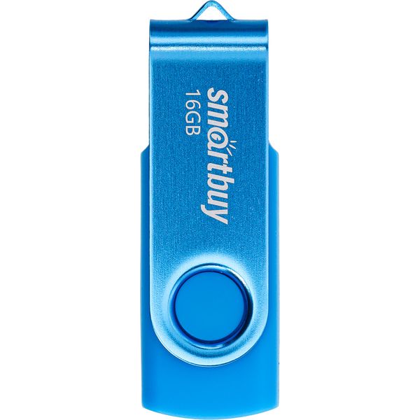 Флеш-накопитель USB 2.0, 16 ГБ, Smartbuy Twist/ Синий