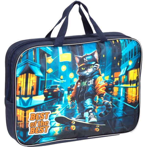 Папка-портфель А4, текстильная, на молнии, 1 отд., внутр. карман., Attomex Best Of The Best